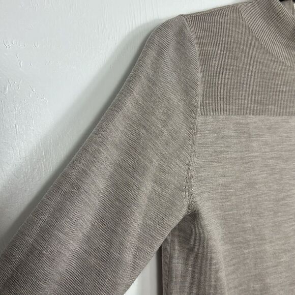 COS Beige Wool Zip Up Long Sleeve Tunic Sweater Size XS - Picture 2 of 9